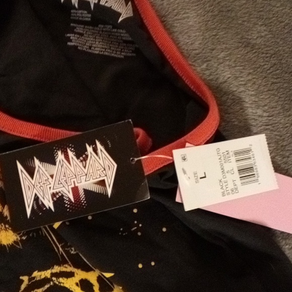 DEF LEOPARD 🐆 ONE SHOULDER TANK SIZE WOMANS LG - Picture 6 of 6